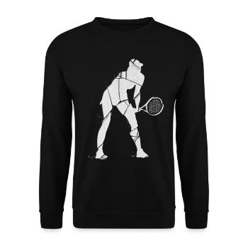 Tennis Tennis Player Woman Sport Match Club Fan - Unisex Sweatshirt - black - Front - Alina (178cm) & Michal (187cm)