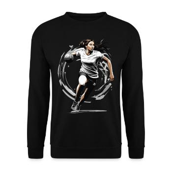 Handball player streetwear Iconic style - Unisex Sweatshirt - black - Front - Alina (178cm) & Michal (187cm)
