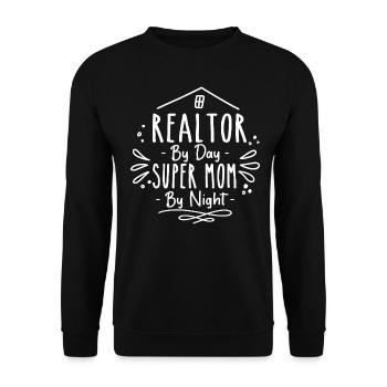 Realtor By Day Super Mom By Night Real Estate - Sweat-shirt Unisexe - noir - Devant - Alina (178cm) & Michal (187cm)