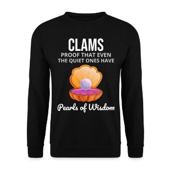 Clam Shell Seashells Collector Beachcomber - Unisex Sweatshirt - black - Front - Alina (178cm) & Michal (187cm)