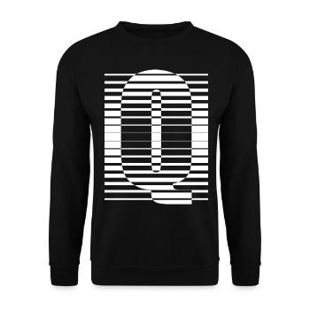 LETTER Q - Unisex Sweatshirt - black - Front - Alina (178cm) & Michal (187cm)