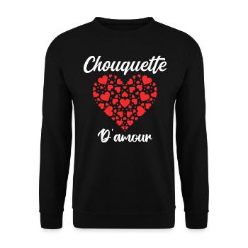 Chouquette - Sweat-shirt Unisexe - noir - Devant - Alina (178cm) & Michal (187cm)