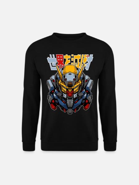 Anime Roboter! - Unisex Pullover - Schwarz