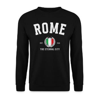 Hommage à Rome – Armoiries de l’Italie et 753 av. J.-C. - Sweat-shirt Unisexe - noir - Devant - Alina (178cm) & Michal (187cm)