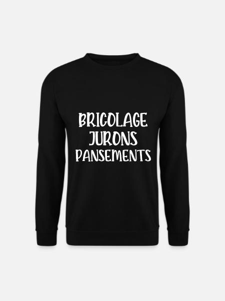 bricolage jurons pansements - Sweat-shirt Unisexe - noir