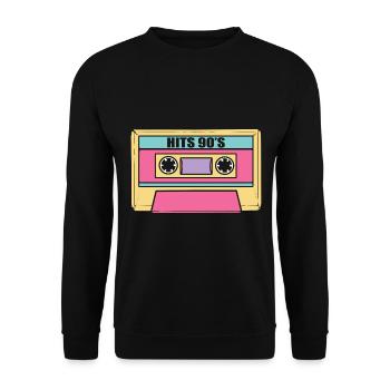 90's Hits Musiker - Unisex Pullover - Schwarz - Vorne - Alina (178cm) & Michal (187cm)
