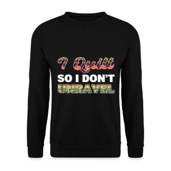Lustiges Nähen Näherin - Unisex Pullover - Schwarz - Vorne - Alina (178cm) & Michal (187cm)