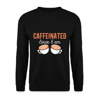 Lustiger Barista Kaffeeserver - Unisex Pullover - Schwarz - Vorne - Alina (178cm) & Michal (187cm)