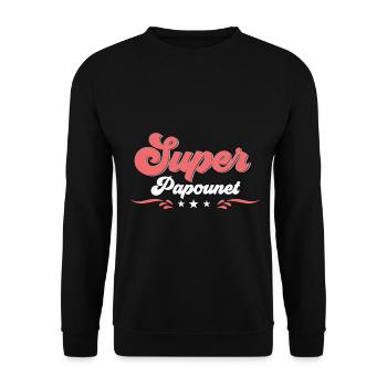 Super papounet - Sweat-shirt Unisexe - noir - Devant - Alina (178cm) & Michal (187cm)