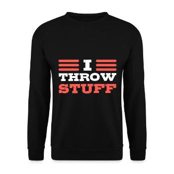 I Throw Stuff Speerwerfer - Unisex Pullover - Schwarz - Vorne - Alina (178cm) & Michal (187cm)