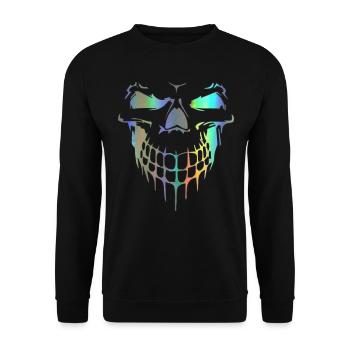 Totenkopf - Unisex Pullover - Schwarz - Vorne - Alina (178cm) & Michal (187cm)