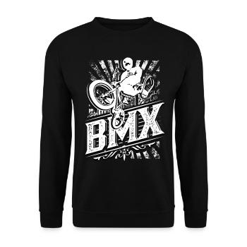 BMX bike bike | Nice BMX | Gift idea - Unisex Sweatshirt - black - Front - Alina (178cm) & Michal (187cm)