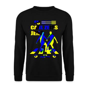 FC Carl Zeiss Jena - Unisex Sweatshirt - black - Front - Alina (178cm) & Michal (187cm)