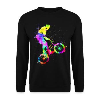 | d’astuce de vélo Bmx Vélo Bmx Freestyle - Sweat-shirt Unisexe - noir - Devant - Alina (178cm) & Michal (187cm)