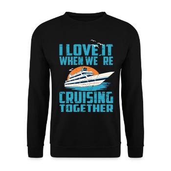 I love it when we cross together - Unisex Sweatshirt - black - Front - Alina (178cm) & Michal (187cm)