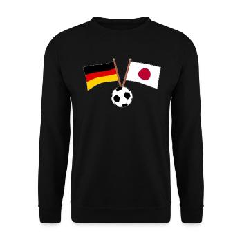 Germany Japan Flag Football - Unisex Sweatshirt - black - Front - Alina (178cm) & Michal (187cm)