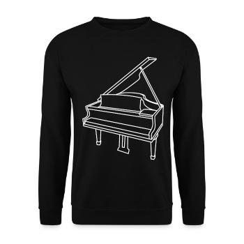 Flügel Skizze - Unisex Pullover - Schwarz - Vorne - Alina (178cm) & Michal (187cm)