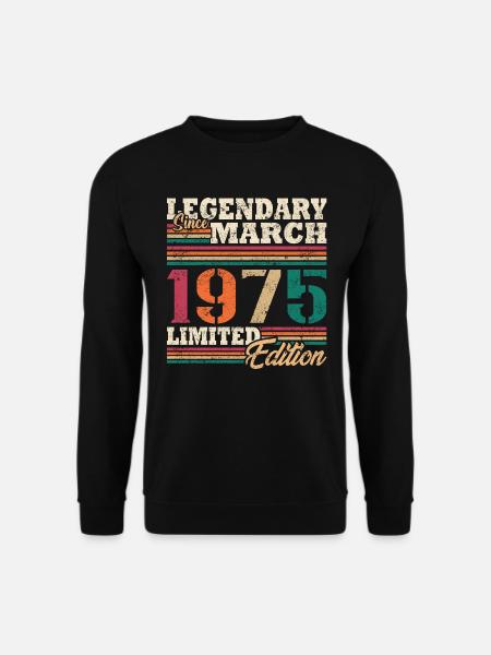 Legendäre März 1975 Limited Edition - Unisex Pullover - Schwarz