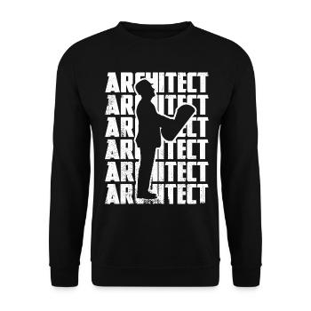 Funny Architect - Unisex Sweatshirt - black - Front - Alina (178cm) & Michal (187cm)
