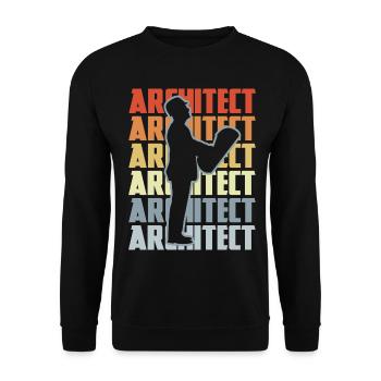 Retro Architect - Unisex Sweatshirt - black - Front - Alina (178cm) & Michal (187cm)