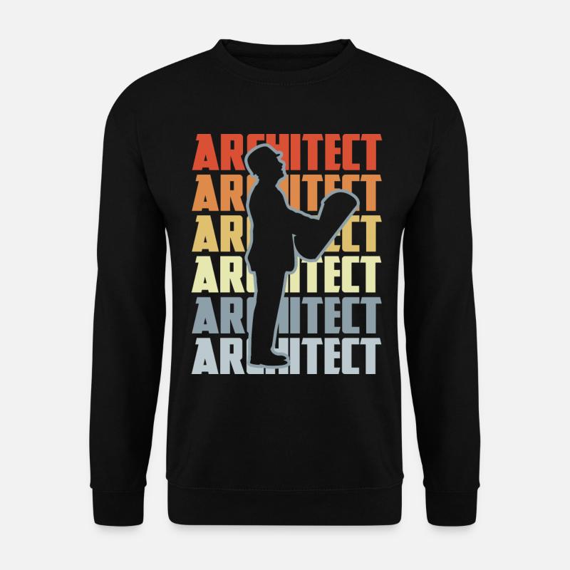Retro Architekt - Unisex Pullover - Schwarz