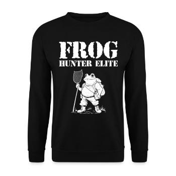 Chasseur de grenouilles Maître de la capture d’amphibiens d’élite - Sweat-shirt Unisexe - noir - Devant - Alina (178cm) & Michal (187cm)