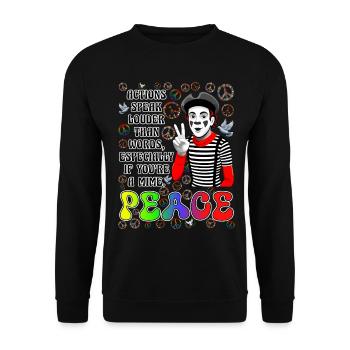 La paix est la chose la plus importante - Sweat-shirt Unisexe - noir - Devant - Alina (178cm) & Michal (187cm)