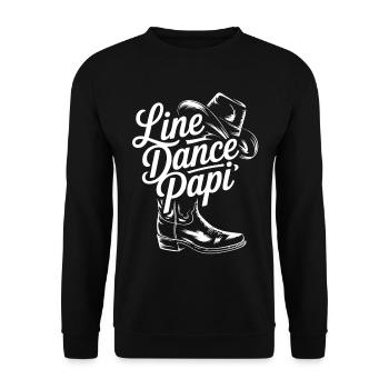 Country Country Line Tanz Grandpa Design - Unisex Pullover - Schwarz - Vorne - Alina (178cm) & Michal (187cm)