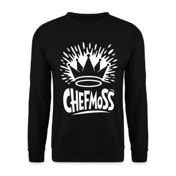 Chefmoss with royal crown - Unisex Sweatshirt - black - Front - Alina (178cm) & Michal (187cm)