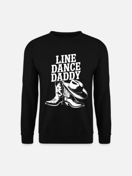 Line Dance Daddy Boots - Unisex Sweatshirt - black