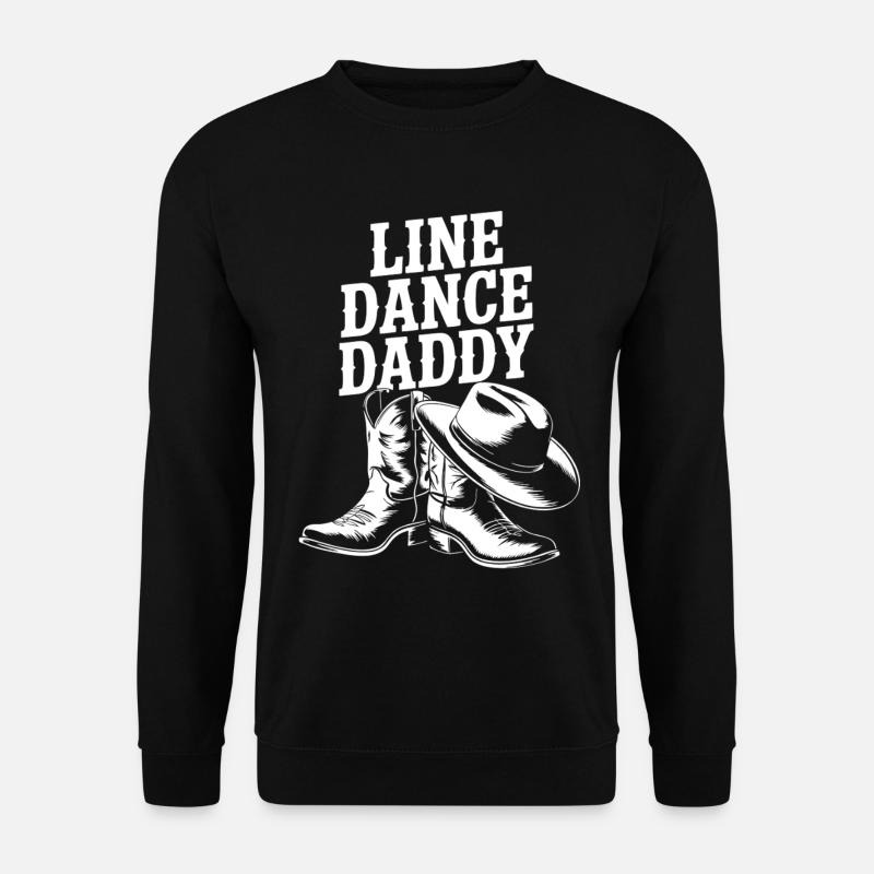 Line Dance Daddy Boots - Unisex Pullover - Schwarz