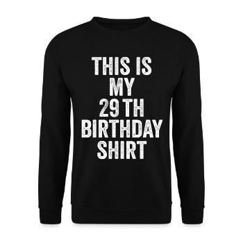 Cadeau 29e Anniversaire 29 ans - cadeau 29 ans - Sweat-shirt Unisexe - noir - Devant - Alina (178cm) & Michal (187cm)