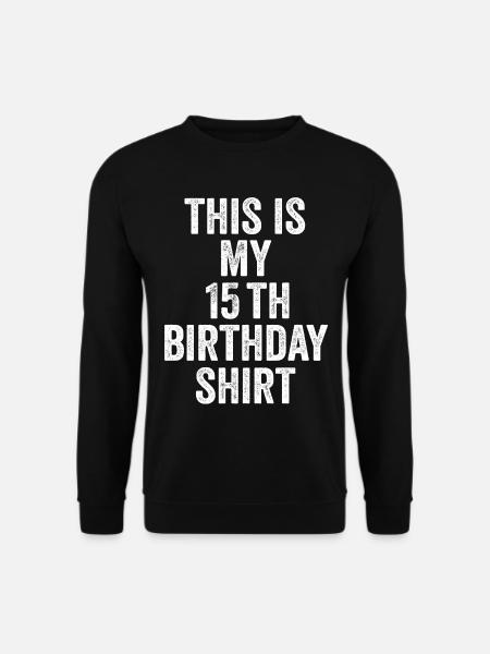 15. Hochzeitstag 15. Jubiläumsgeschenk – 15. Jahresgeschenk - Unisex Pullover - Schwarz