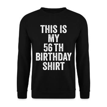 56. Jubiläum, 56. Geburtstagsgeschenk – 56. Geburtstagsgeschenk - Unisex Pullover - Schwarz - Vorne - Alina (178cm) & Michal (187cm)