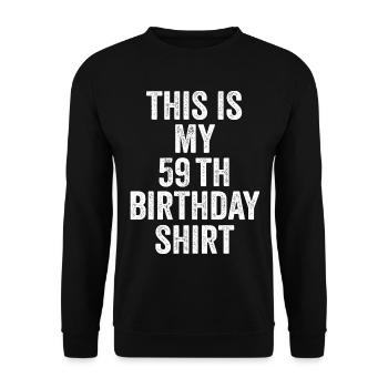 Cadeau 59e Anniversaire 59 ans - cadeau 59 ans - Sweat-shirt Unisexe - noir - Devant - Alina (178cm) & Michal (187cm)