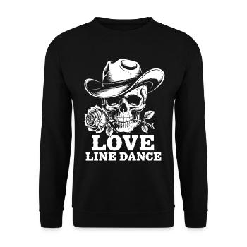 Danse en ligne d’amour Cowboy Skull - Sweat-shirt Unisexe - noir - Devant - Alina (178cm) & Michal (187cm)