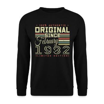 Génial Depuis Février 1982 - Sweat-shirt Unisexe - noir - Devant - Alina (178cm) & Michal (187cm)
