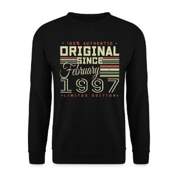 Génial Depuis Février 1997 - Sweat-shirt Unisexe - noir - Devant - Alina (178cm) & Michal (187cm)