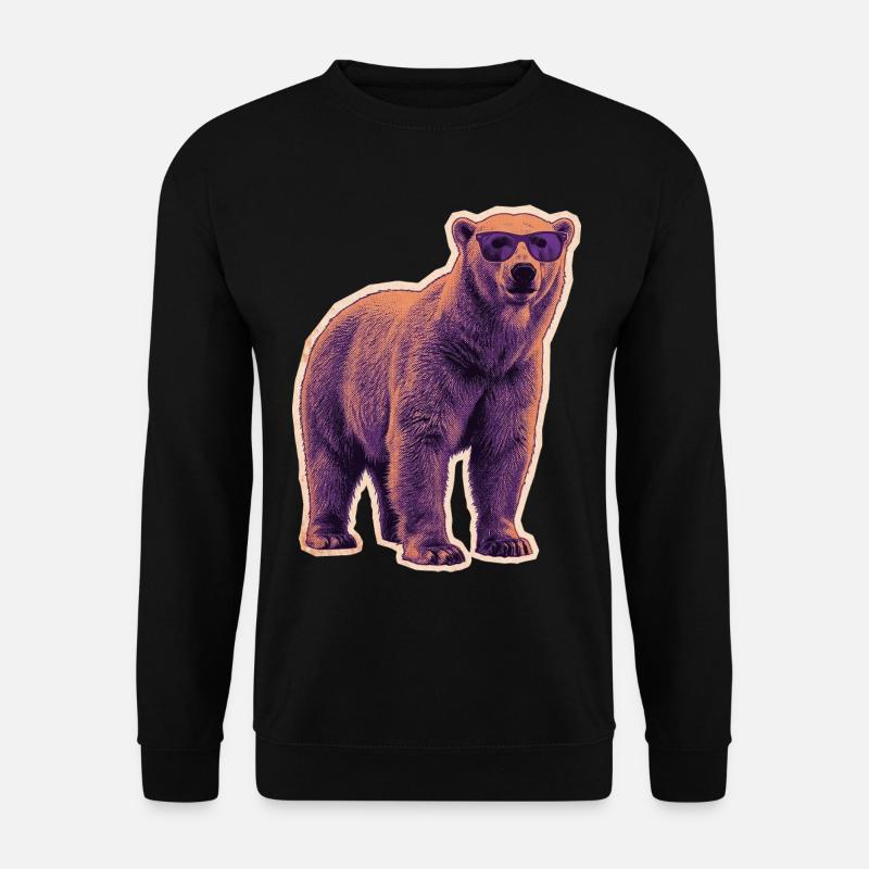 Sommer Eisbär Sonnenbrille - Unisex Pullover - Schwarz