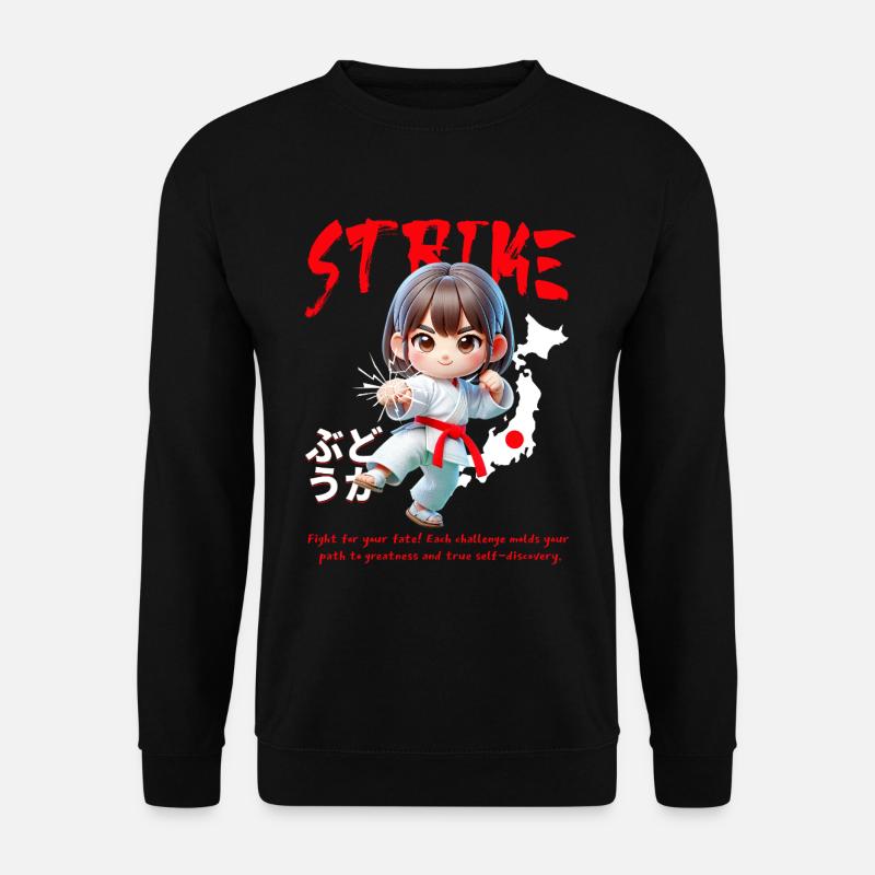 Chibi Karate Hero Strike - Unisex Sweatshirt - black