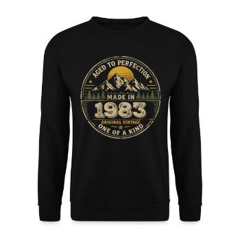 1983 Birthday Party 1983 - Born in 1983 - Unisex Sweatshirt - black - Front - Alina (178cm) & Michal (187cm)
