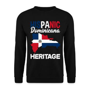 Drapeau de la République dominicaine Dom Rep Pride - Sweat-shirt Unisexe - noir - Devant - Alina (178cm) & Michal (187cm)