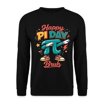Bonne journée Pi, mec, dabbing, mathématiques Pi, dit rétro - Sweat-shirt Unisexe - noir - Devant - Alina (178cm) & Michal (187cm)