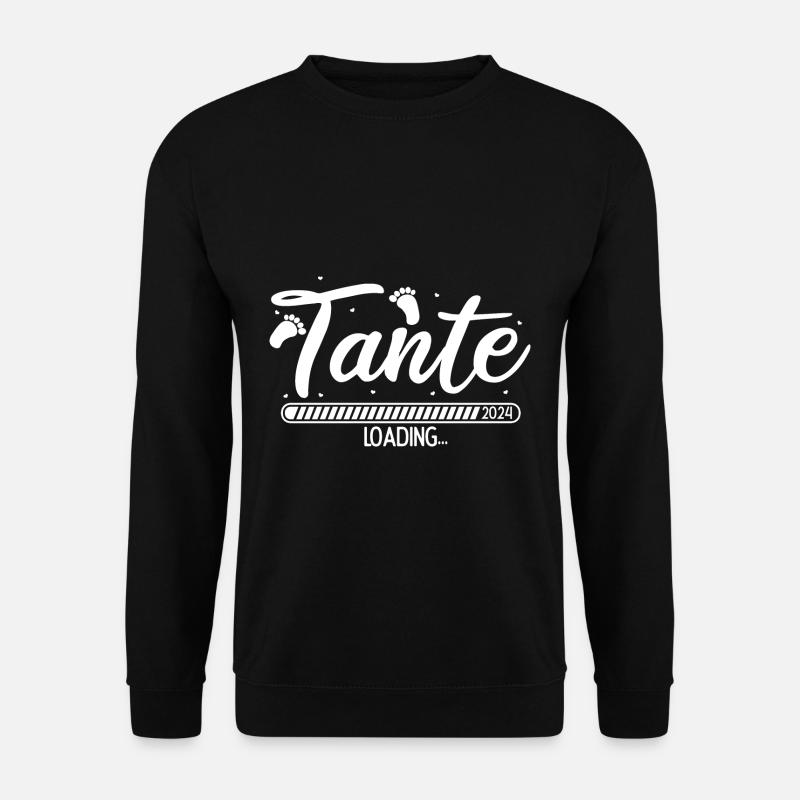 Tante Loading 2024 Babyankündigung Geburt Babygesc - Unisex Pullover - Schwarz
