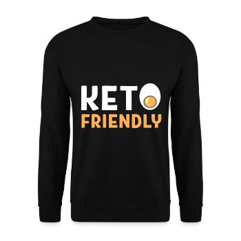 Keto Friendly Fitness -Enthusiast - Unisex Pullover - Schwarz - Vorne - Alina (178cm) & Michal (187cm)