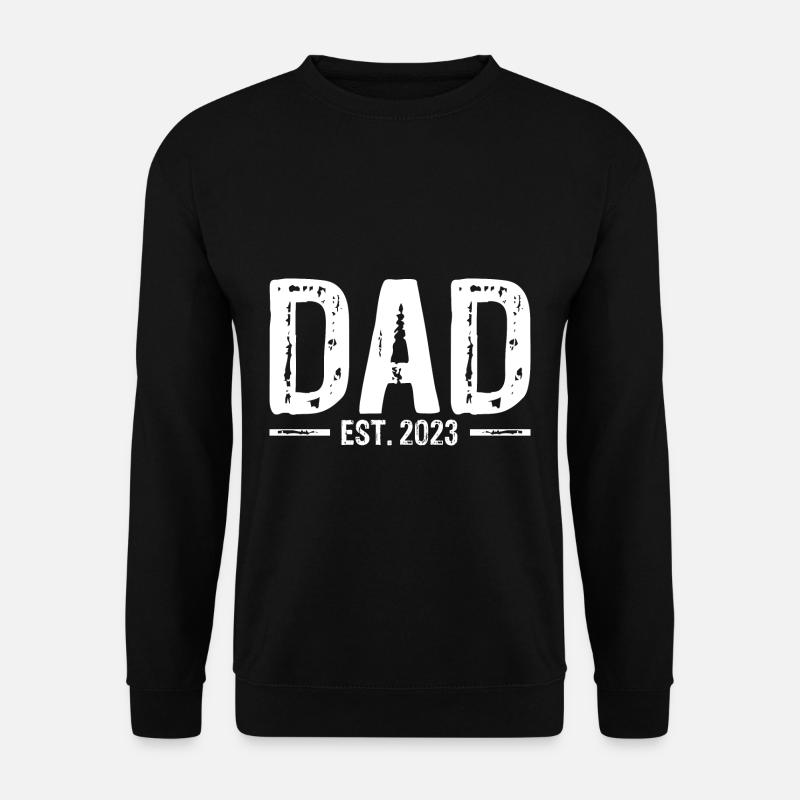 DAD est. 2023 Geschenk Papa werdender Vater 2023 G - Unisex Pullover - Schwarz