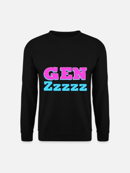 Gen Z Humor Schlafmütze - Unisex Pullover - Schwarz