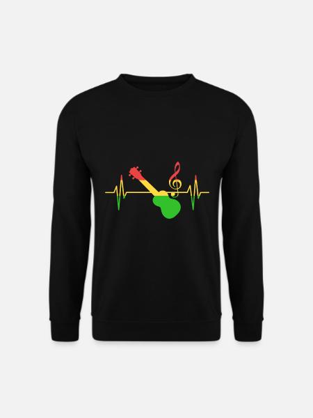 Reggae Music Pulse Musiker - Unisex Pullover - Schwarz