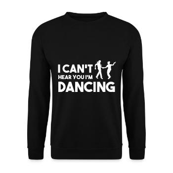 I Can't Hear You I'm Dancing Stepptänzer - Unisex Pullover - Schwarz - Vorne - Alina (178cm) & Michal (187cm)