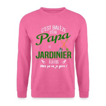 PAPA JARDINIER - Sweat-shirt Unisexe - rose - Devant